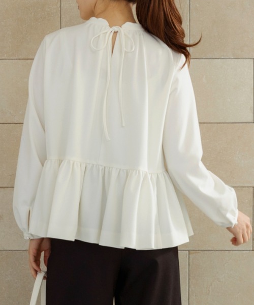 SONO ソーノ　フリル襟 ホワイトシャツ 長袖 Sono（ソーノ） ブラウス シャツ 「新作 12/12発売」「SONO/ソーノ