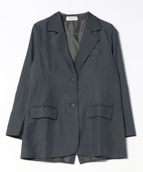 「aimoha」 テーラードジャケット SMALL ダークグレー レディース_画像4