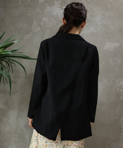 「aimoha」 テーラードジャケット SMALL ダークグレー レディース_画像6