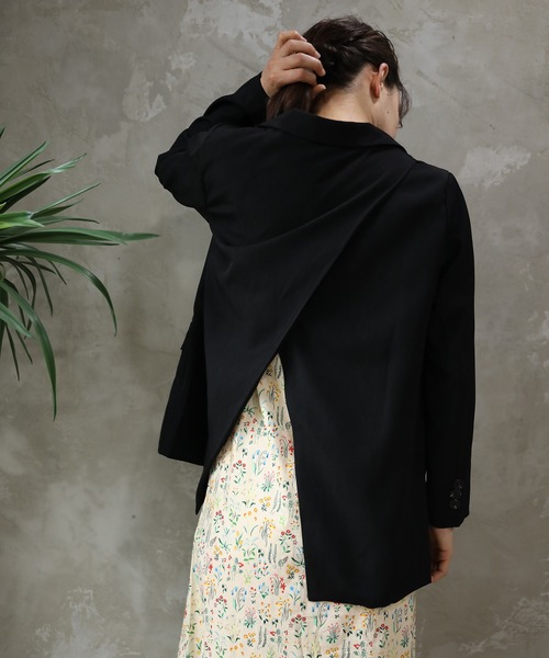 「aimoha」 テーラードジャケット SMALL ダークグレー レディース_画像7