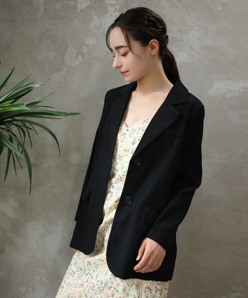 「aimoha」 テーラードジャケット SMALL ダークグレー レディース_画像8