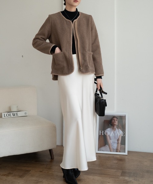 ジャケット ノーカラージャケット どんなスタイリングにもマッチする