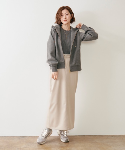 「Emma Taylor」 ジップアップパーカー FREE チャコールグレー レディース_画像4