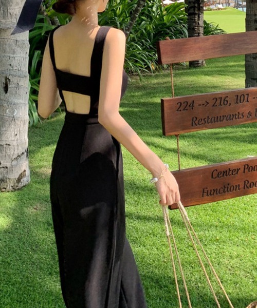 「meJane」 「huiying」オーバーオール M ブラック レディース_画像6