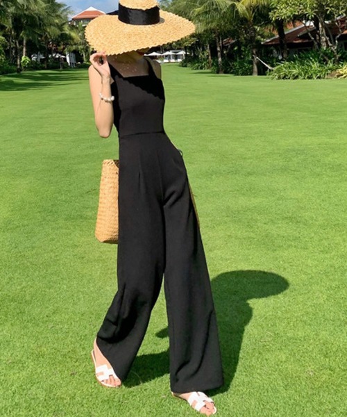 「meJane」 「huiying」オーバーオール M ブラック レディース_画像7