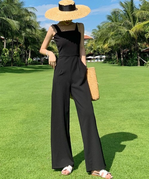 「meJane」 「huiying」オーバーオール M ブラック レディース_画像8