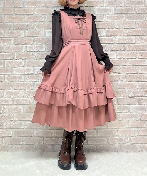 axes femme POETIQUE ワンピース バックリボンフリルJSK : ZOZOTOWN