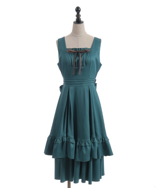 axes femme POETIQUE ワンピース バックリボンフリルJSK : ZOZOTOWN