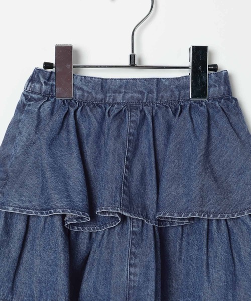 GLOBAL WORK（グローバルワーク） スカート インナー付きデニムフリル