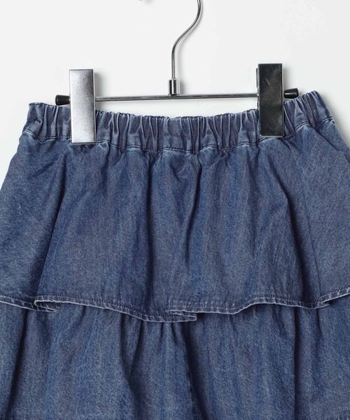 GLOBAL WORK（グローバルワーク） スカート インナー付きデニムフリル