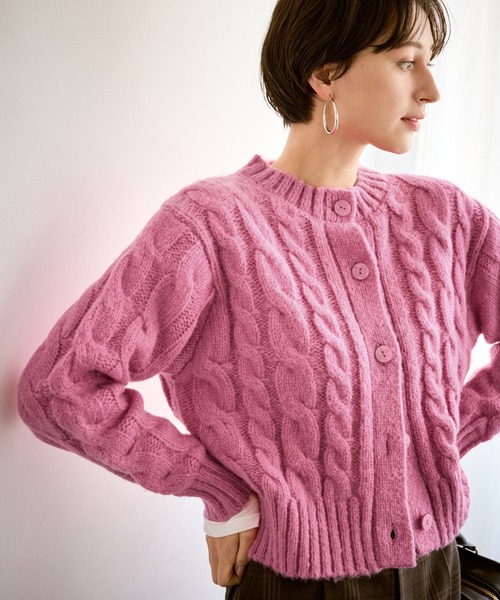 ROPE' PICNIC（ロペ ピクニック） カーディガン ケーブルニット