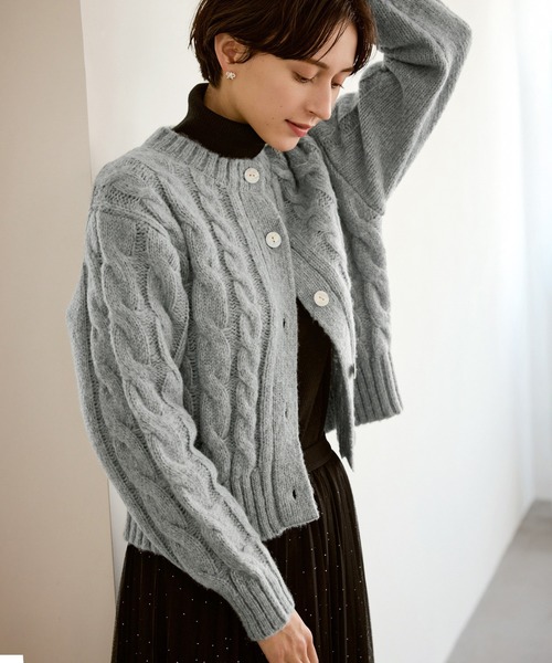 ROPE' PICNIC（ロペ ピクニック） カーディガン ケーブルニット