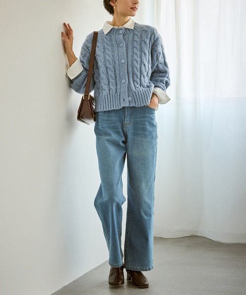 Rope' Picnic - Rope’Picnic ロペピクニック ケーブル編みカーディガン^^☆ ROPE' PICNIC（ロペ ピクニック） カーディガン ケーブルニット
