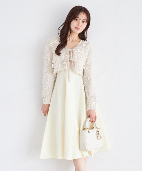 トッカ　リボン　ワンピース　ボレロ　120 tocco closet（トッコ クローゼット） ワンピース リボン付きニット