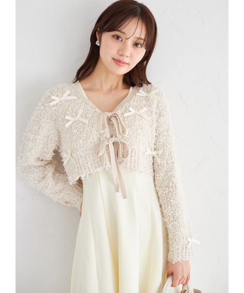 tocco closet（トッコ クローゼット） ワンピース リボン付きニット