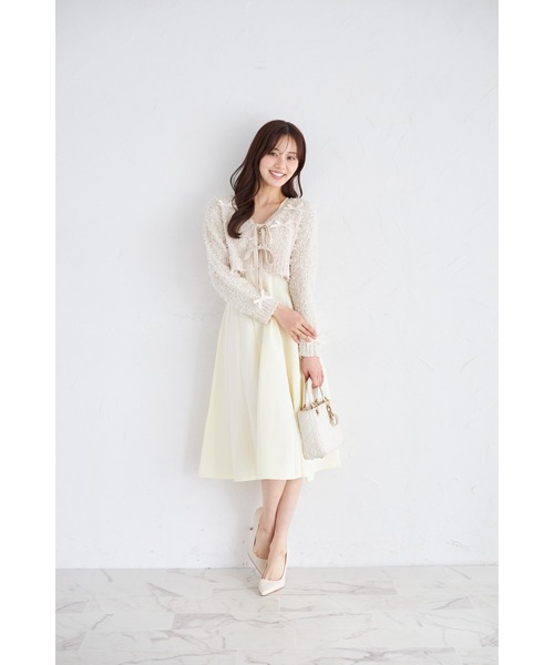 tocco closet（トッコ クローゼット） ワンピース リボン付きニット