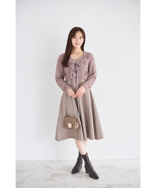 tocco closet（トッコ クローゼット） ワンピース リボン付きニット