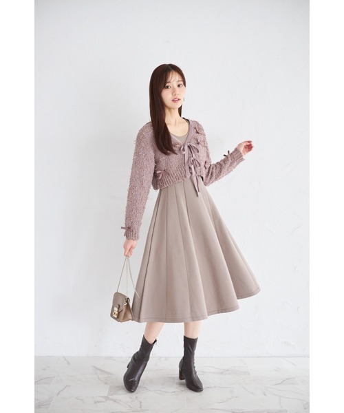 トッカ　リボン　ワンピース　ボレロ　120 tocco closet（トッコ クローゼット） ワンピース リボン付きニット