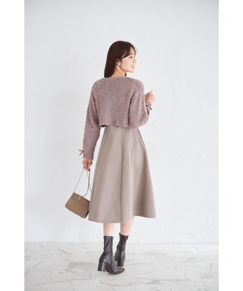 リボン付き　ニットボレロ　新品未使用 tocco closet（トッコ クローゼット） ワンピース リボン付きニット