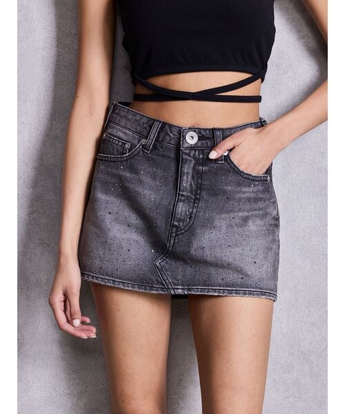GYDA（ジェイダ） デニムスカート bijouデニムスカートライクショート