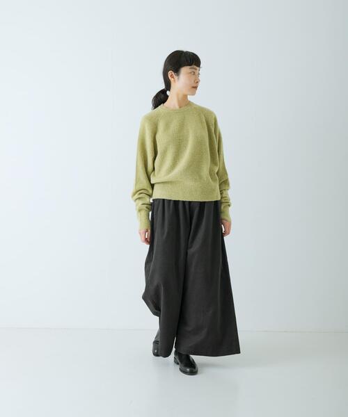 かぐれ ワイドパンツ パンツ ドットコーデュロイワイドパンツ