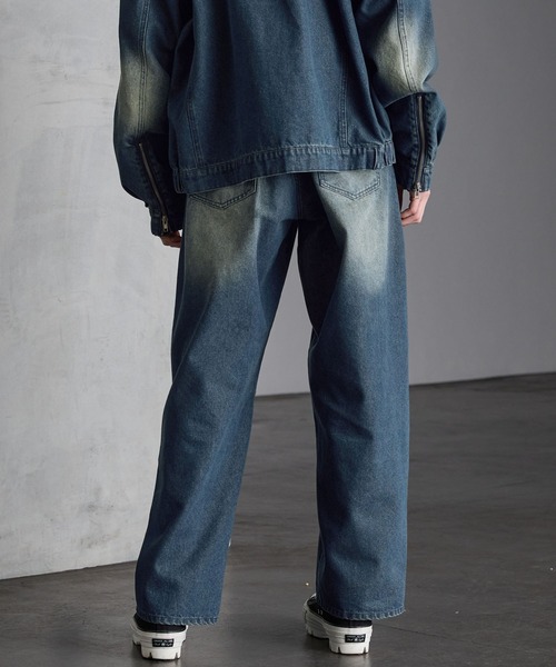 「SERACE」 デニムパンツ M インディゴブルー メンズ_画像5