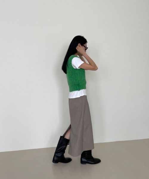 「Didot.showroom」 ニットベスト FREE キャメル レディース_画像3