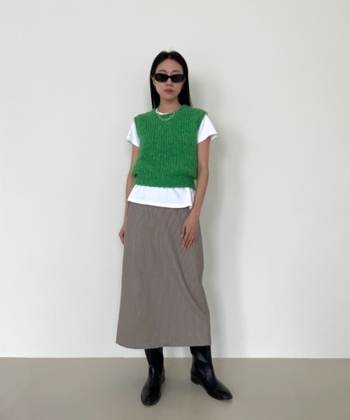 「Didot.showroom」 ニットベスト FREE キャメル レディース_画像7