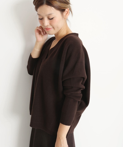 Deuxieme Classe（ドゥーズィエムクラス） 長袖ニット FREE ブラウン
