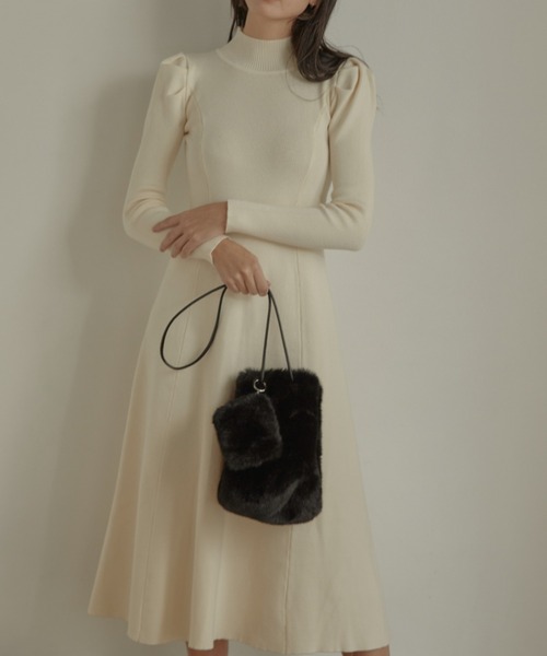 「ACYM」 長袖ワンピース FREE ブラック レディース_画像9