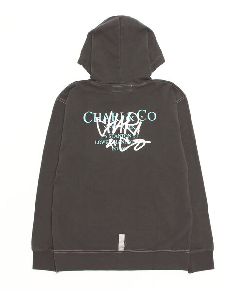 「CHARI&CO」 プルオーバーパーカー LARGE ライトグリーン メンズ_画像3