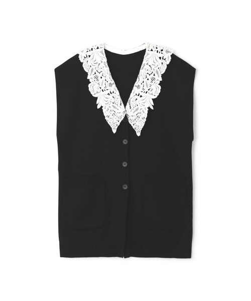 「JILL STUART」 ニットベスト FREE パープル レディース_画像2