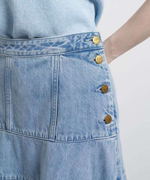 LANVIN en Bleu スカート Lee×LANVIN Bleuデニムフレアスカート