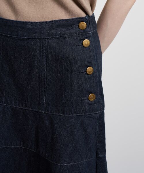 LANVIN en Bleu スカート Lee×LANVIN Bleuデニムフレアスカート