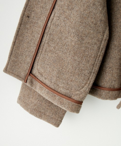 Danton（ダントン） ノーカラージャケット 38 ベージュ レディース