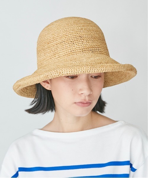 「OVERRIDE」 ストローハット M/57.5cm ベージュ レディース_画像7