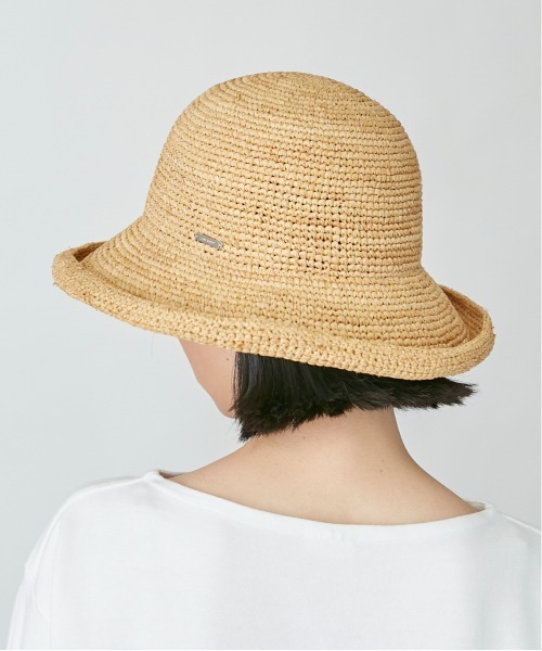 「OVERRIDE」 ストローハット M/57.5cm ベージュ レディース_画像8