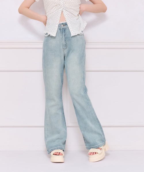 「apres jour」 デニムパンツ LARGE ライトブルー レディース_画像8