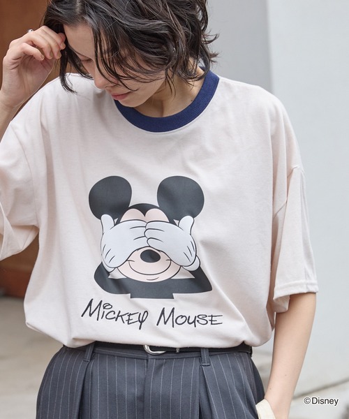 wcjミッキーマウス・ミニーマウス 半袖シャツ Disney（ディズニー） tシャツ 半袖 「Disney」別注/ミッキーマウス