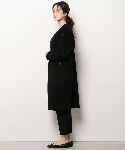 「B:MING by BEAMS」 ノーカラーコート MEDIUM モカ レディース_画像2