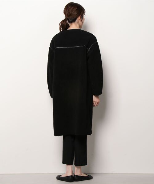 「B:MING by BEAMS」 ノーカラーコート MEDIUM モカ レディース_画像3