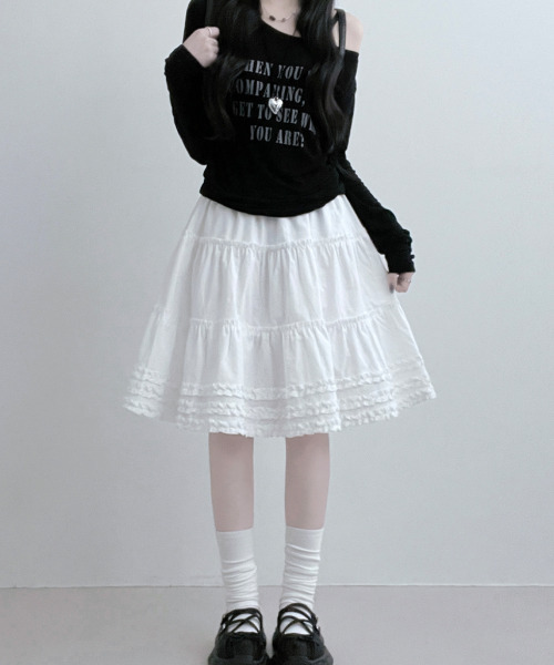 スカート フリル ティアード フレアスカート : ZOZOTOWN Yahoo!店
