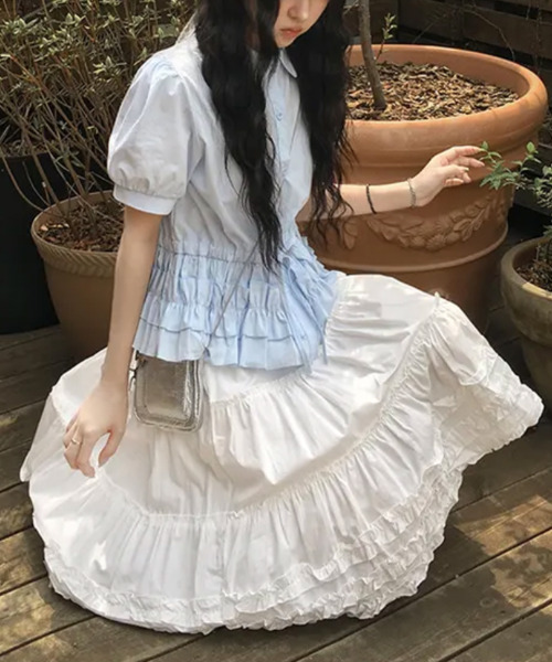 スカート フリル ティアード フレアスカート : ZOZOTOWN Yahoo!店