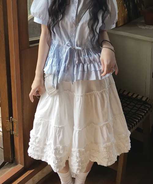 スカート フリル ティアード フレアスカート : ZOZOTOWN Yahoo!店
