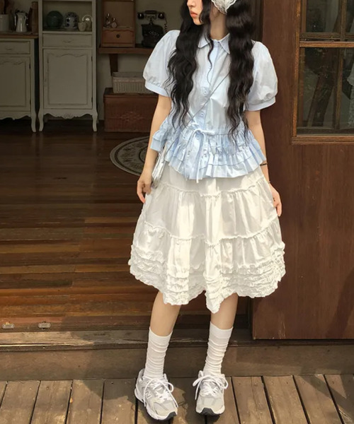 スカート フリル ティアード フレアスカート : ZOZOTOWN Yahoo!店