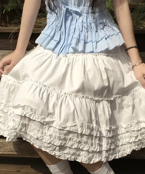スカート フリル ティアード フレアスカート : ZOZOTOWN Yahoo!店
