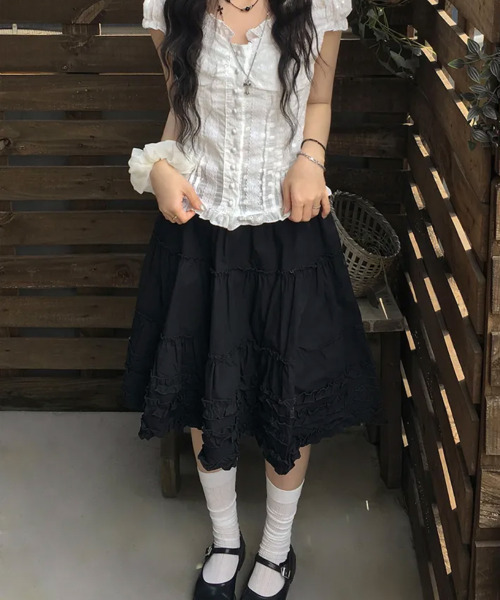 スカート フリル ティアード フレアスカート : ZOZOTOWN Yahoo!店