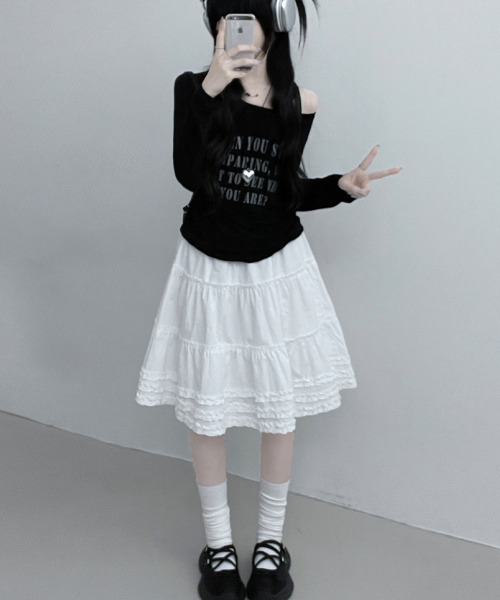 スカート フリル ティアード フレアスカート : ZOZOTOWN Yahoo!店
