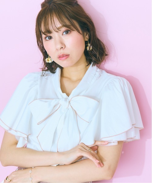 「marun」 半袖ブラウス L グレー レディース_画像2