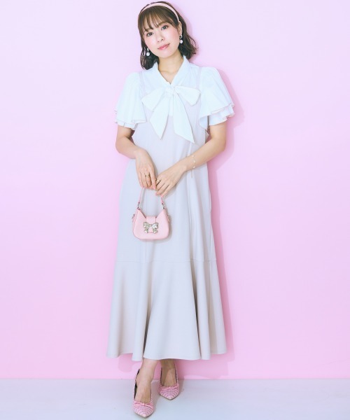 「marun」 半袖ブラウス L グレー レディース_画像3